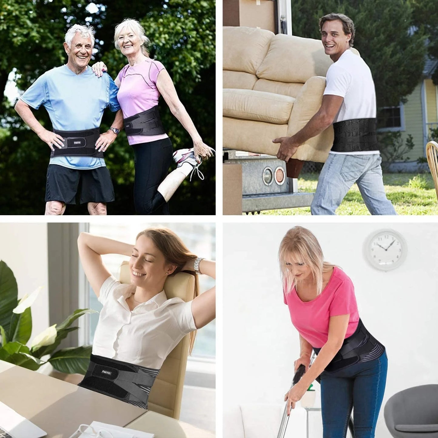 Okerqi Lower Back Brace With 6 Stays Orthopedic Lumbar Support