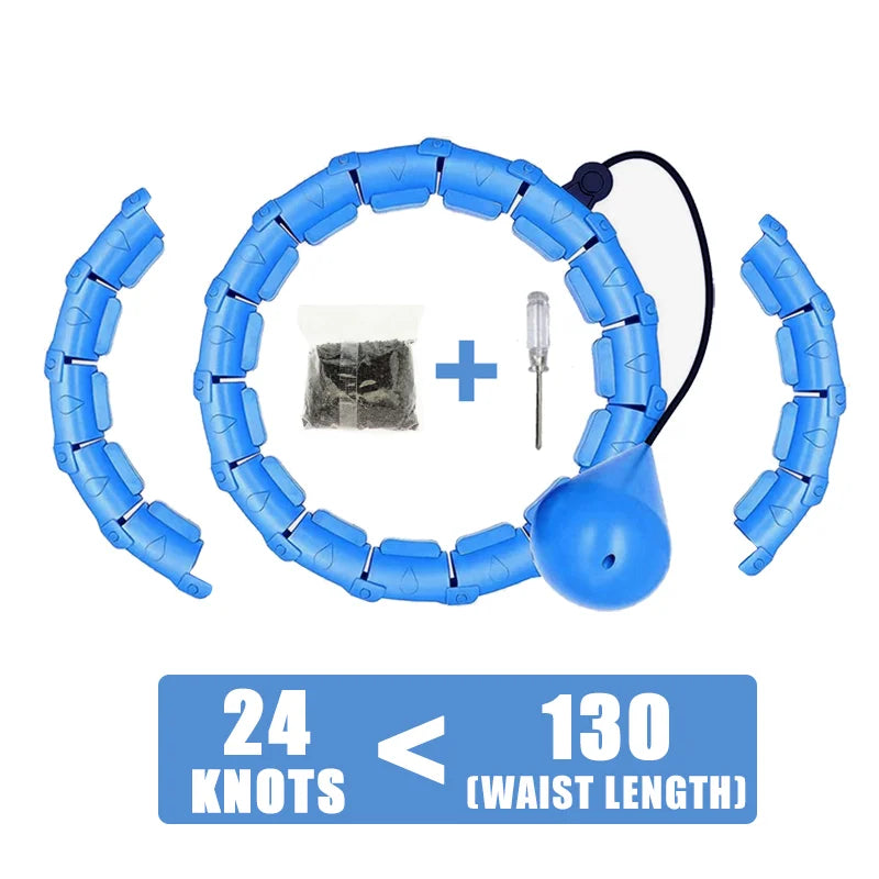 Weighted Fitness Circle Hoops For Adults 2in1 Adjustable Waist Exercise