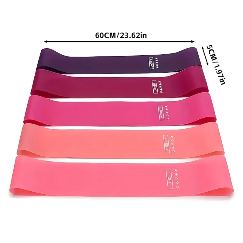 5-Piece Resistance Bands Set Latex Loop For Training