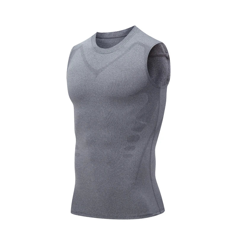 Compression Tank Top For Men Gym Sleeveless Quick Dry Sportswear