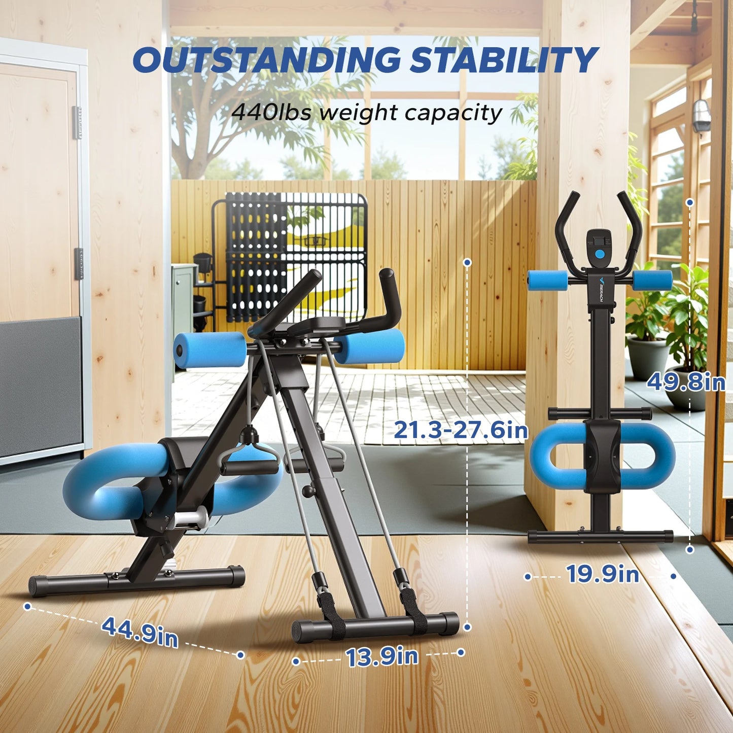 MERACH Abdominal Exercise Machine Adjustable Trainer Foldable Design