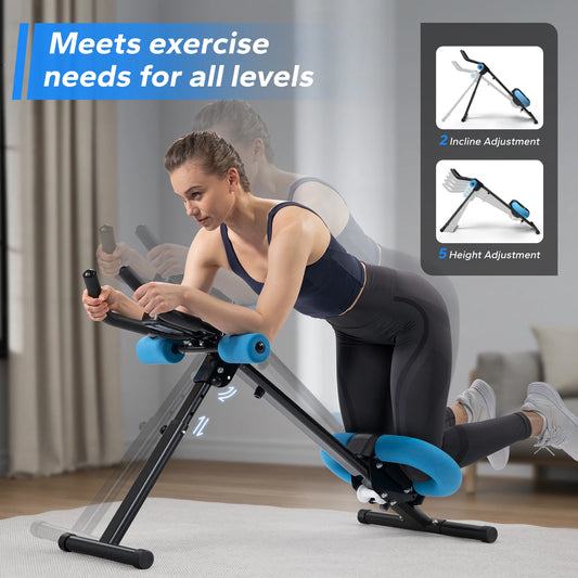 MERACH Abdominal Exercise Machine Adjustable Trainer Foldable Design