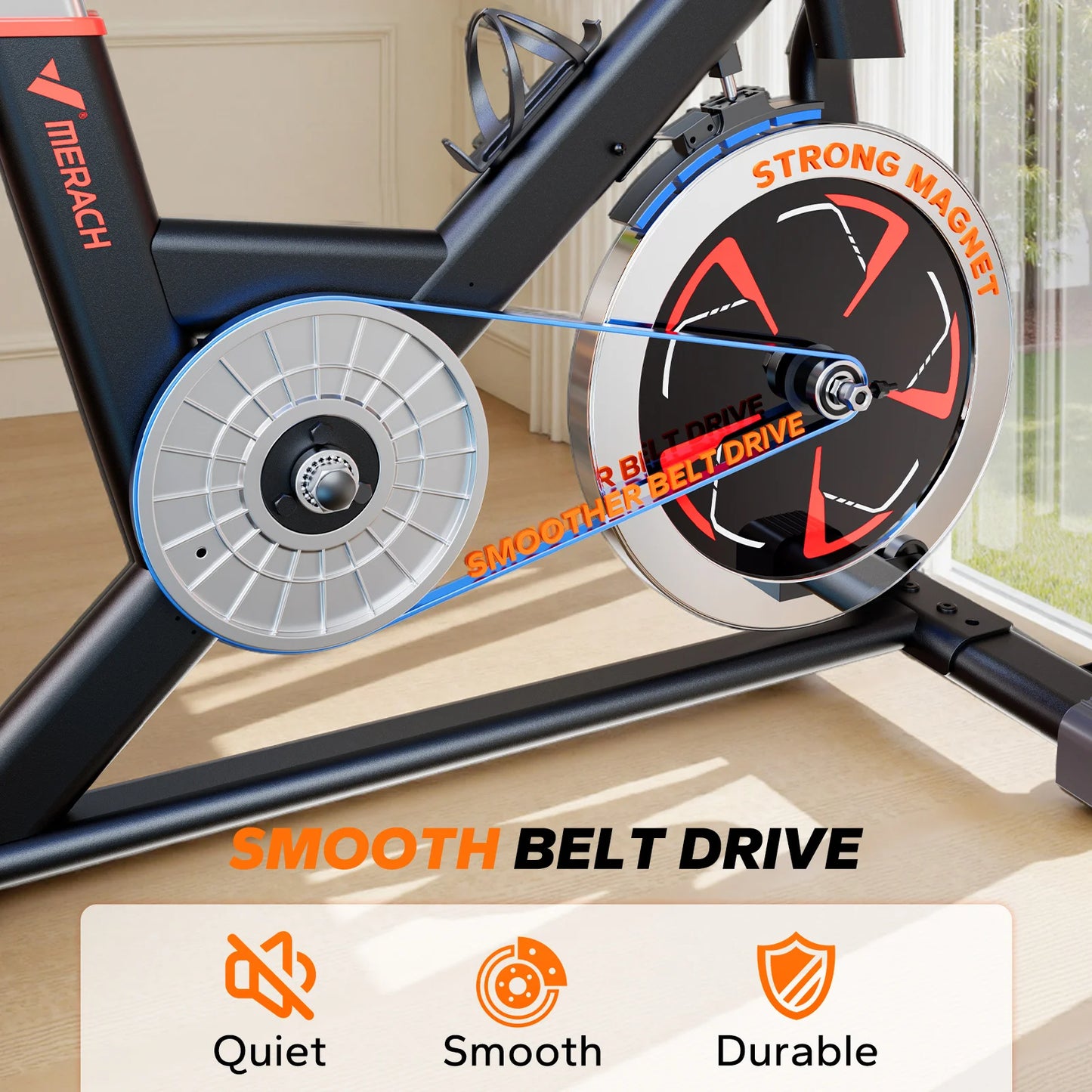 Merach S38 Indoor Cycling Bike With Magnetic Resistance Bluetooth App