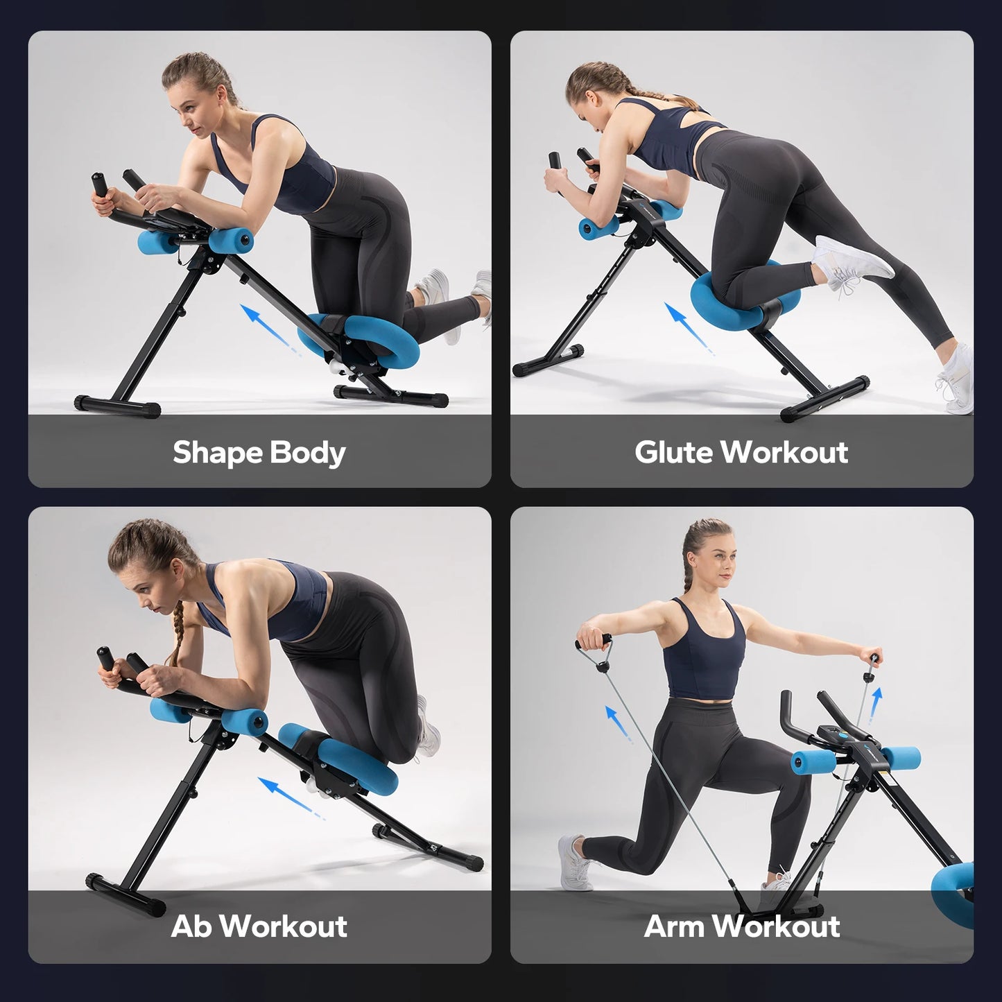 MERACH Abdominal Exercise Machine Adjustable Trainer Foldable Design