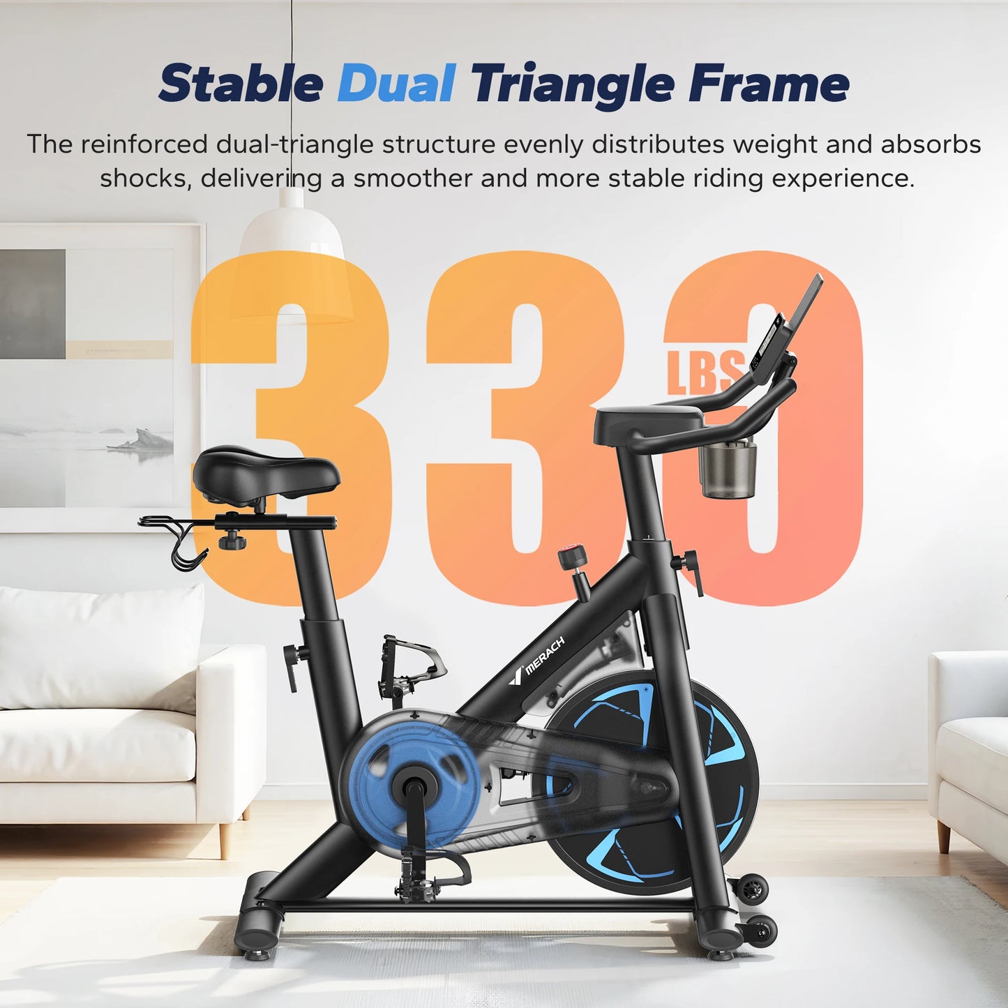 MERACH S36 Magnetic Indoor Cycling Bike With 16 Resistance Levels