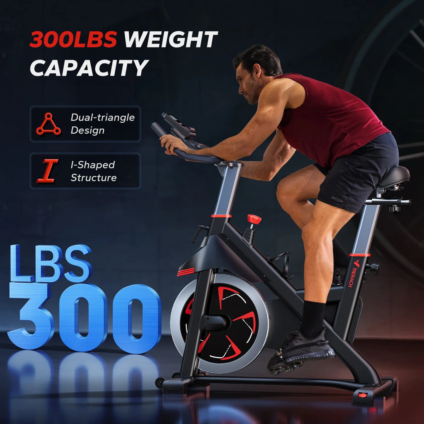 Merach S38 Indoor Cycling Bike With Magnetic Resistance Bluetooth App