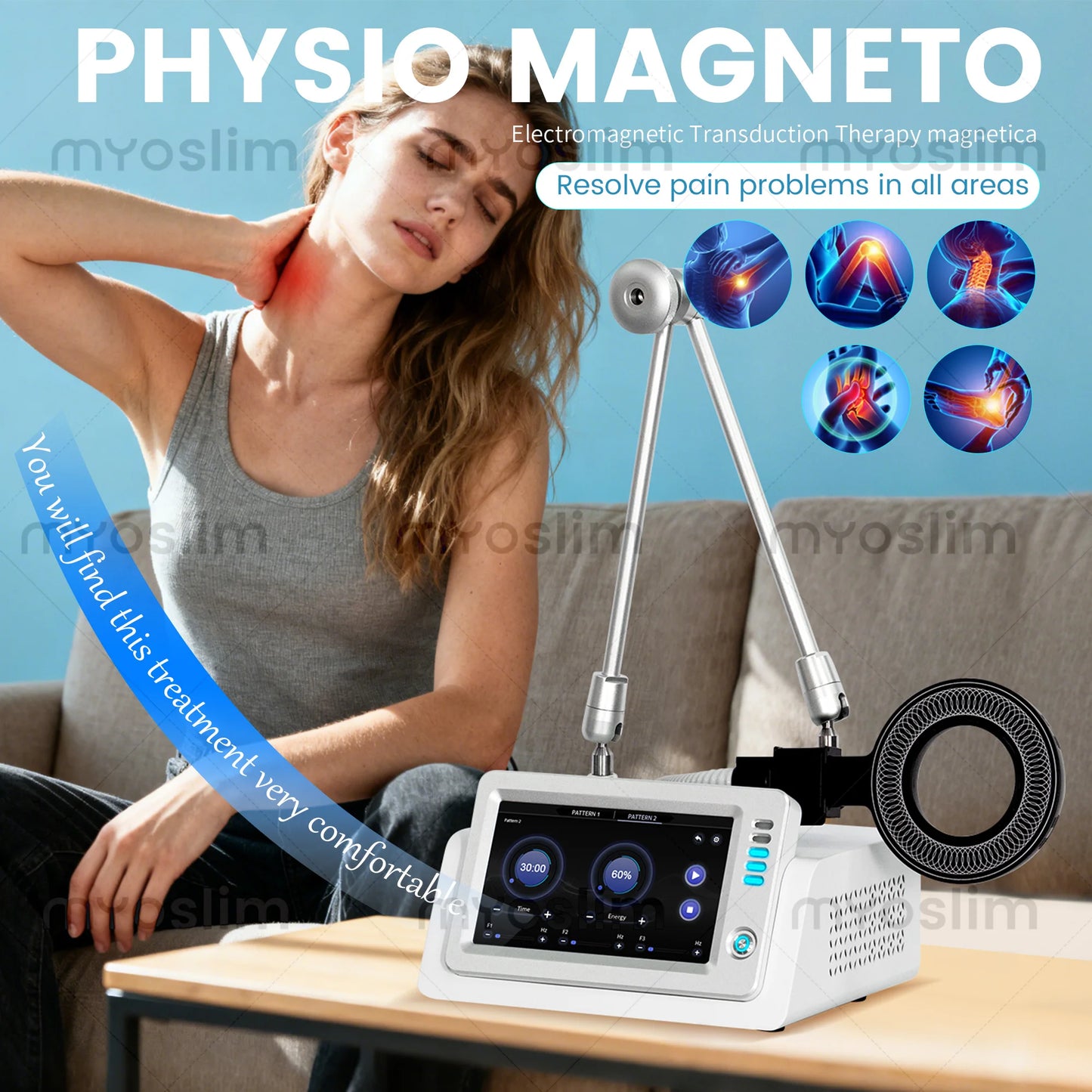 emszero Portable PEMF Physio Magnet Therapy Device for Pain Relief