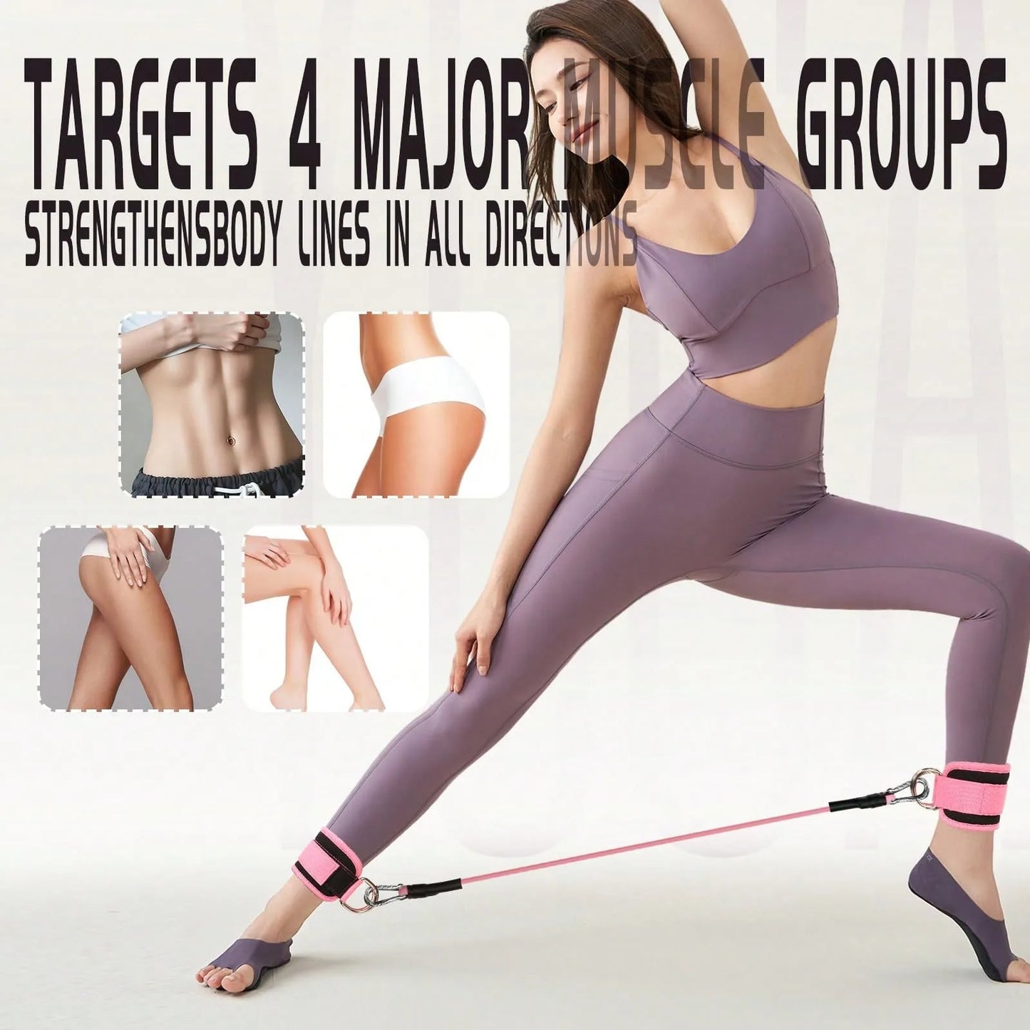 3-Piece Natural Latex Yoga Resistance Bands Set For Home Gym