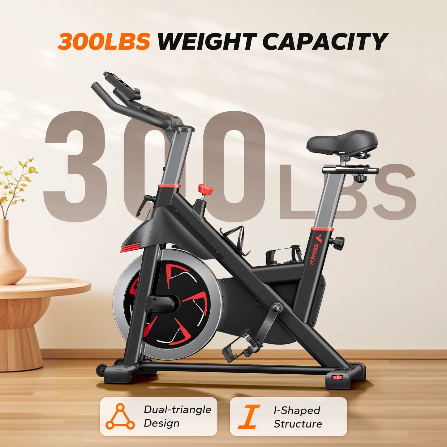 Merach S38 Indoor Cycling Bike With Magnetic Resistance Bluetooth App