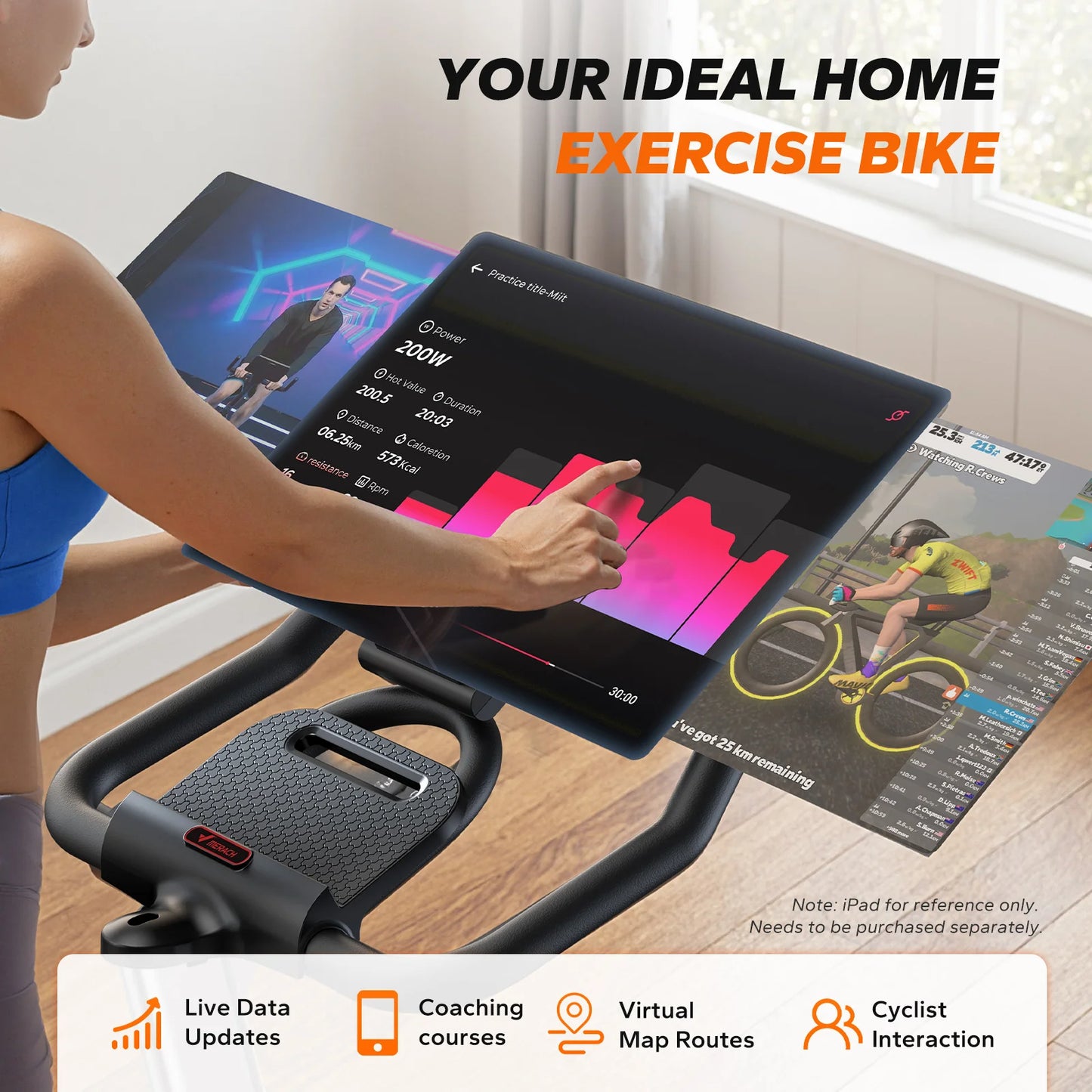 Merach S38 Indoor Cycling Bike With Magnetic Resistance Bluetooth App