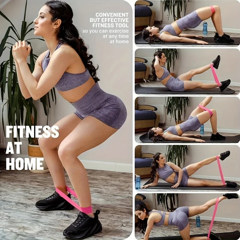 3-Piece Natural Latex Yoga Resistance Bands Set For Home Gym
