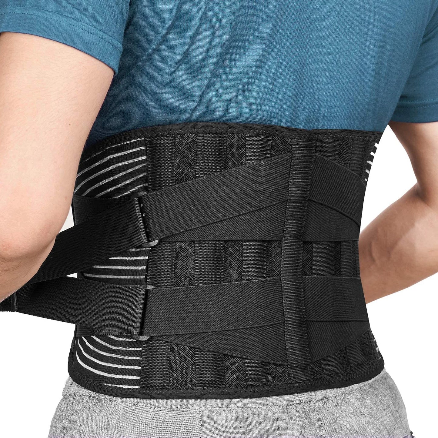 Okerqi Lower Back Brace With 6 Stays Orthopedic Lumbar Support