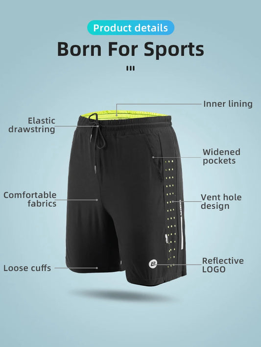 ROCKBROS Bicycle Shorts Men Quick Dry Breathable Pockets MTB