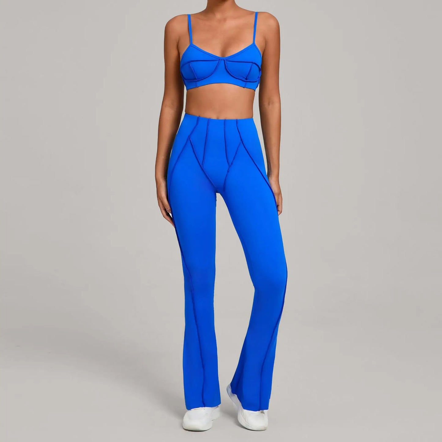 SVRNYX Seamless Yoga Set High Waist Leggings And Backless Bra