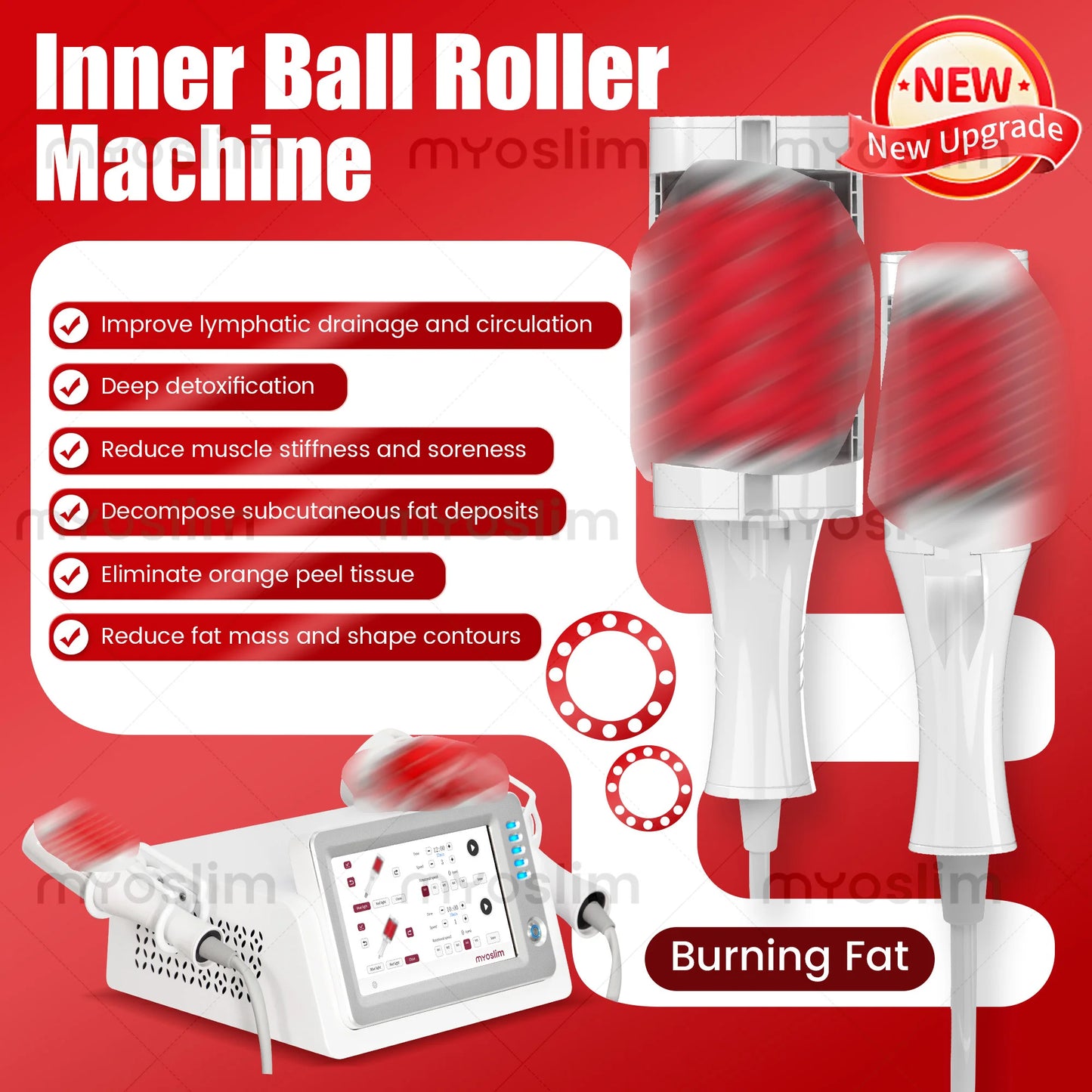 EMSZE Inner Ball Roller Massager For Contouring And Cellulite Reduction