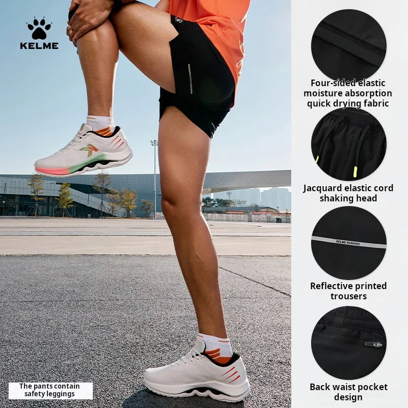 Kelme Men's Running Shorts Moisture Wicking Quick Dry Outdoor