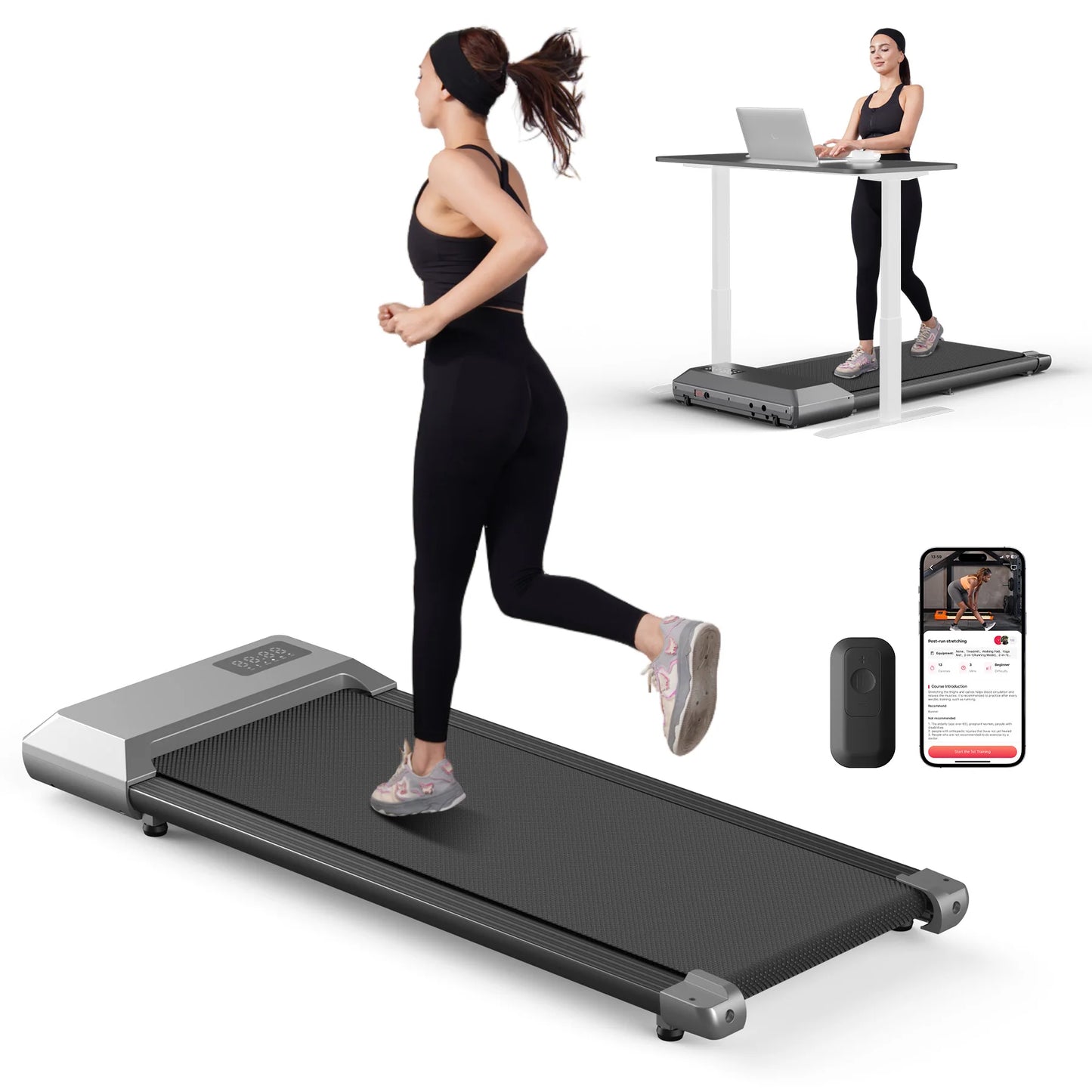 Superun 2In1 Home Treadmill Walking Running Machine