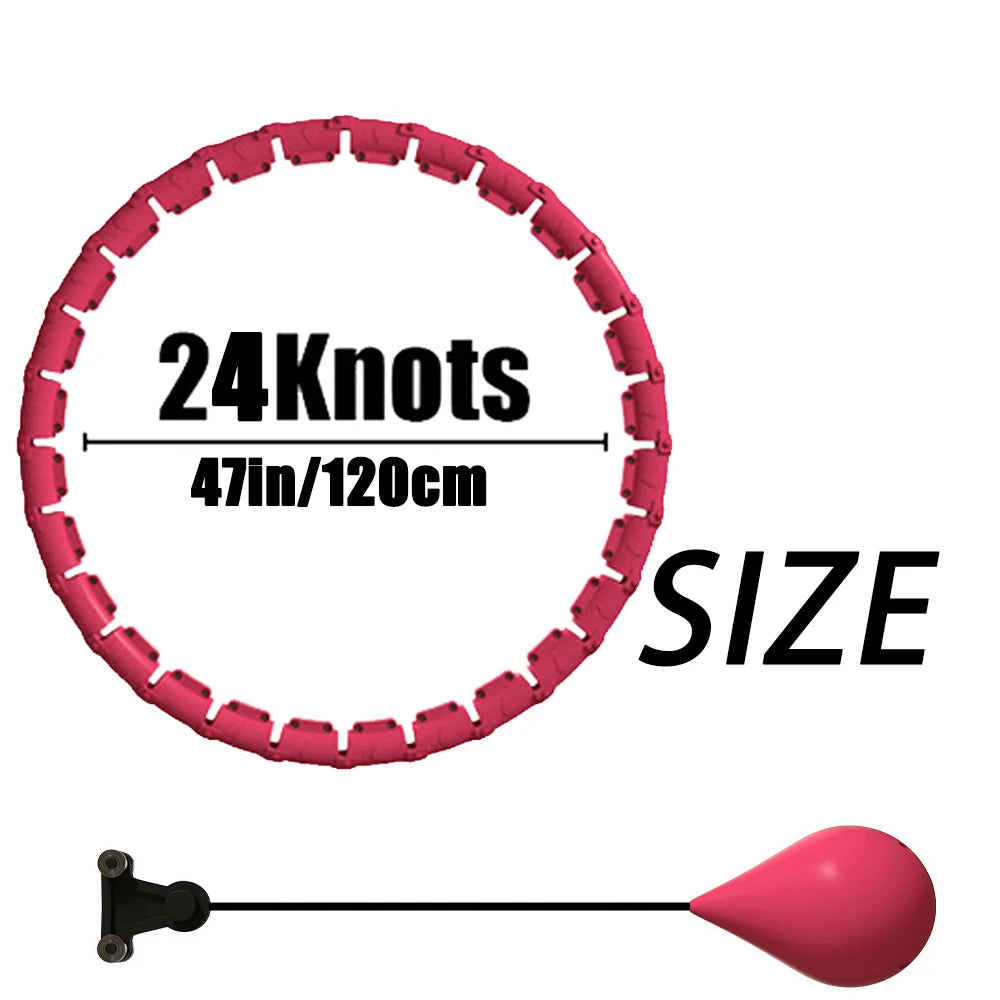 Weighted Fitness Circle Hoops For Adults 2in1 Adjustable Waist Exercise