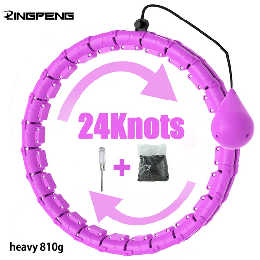 Weighted Fitness Circle Hoops For Adults 2in1 Adjustable Waist Exercise