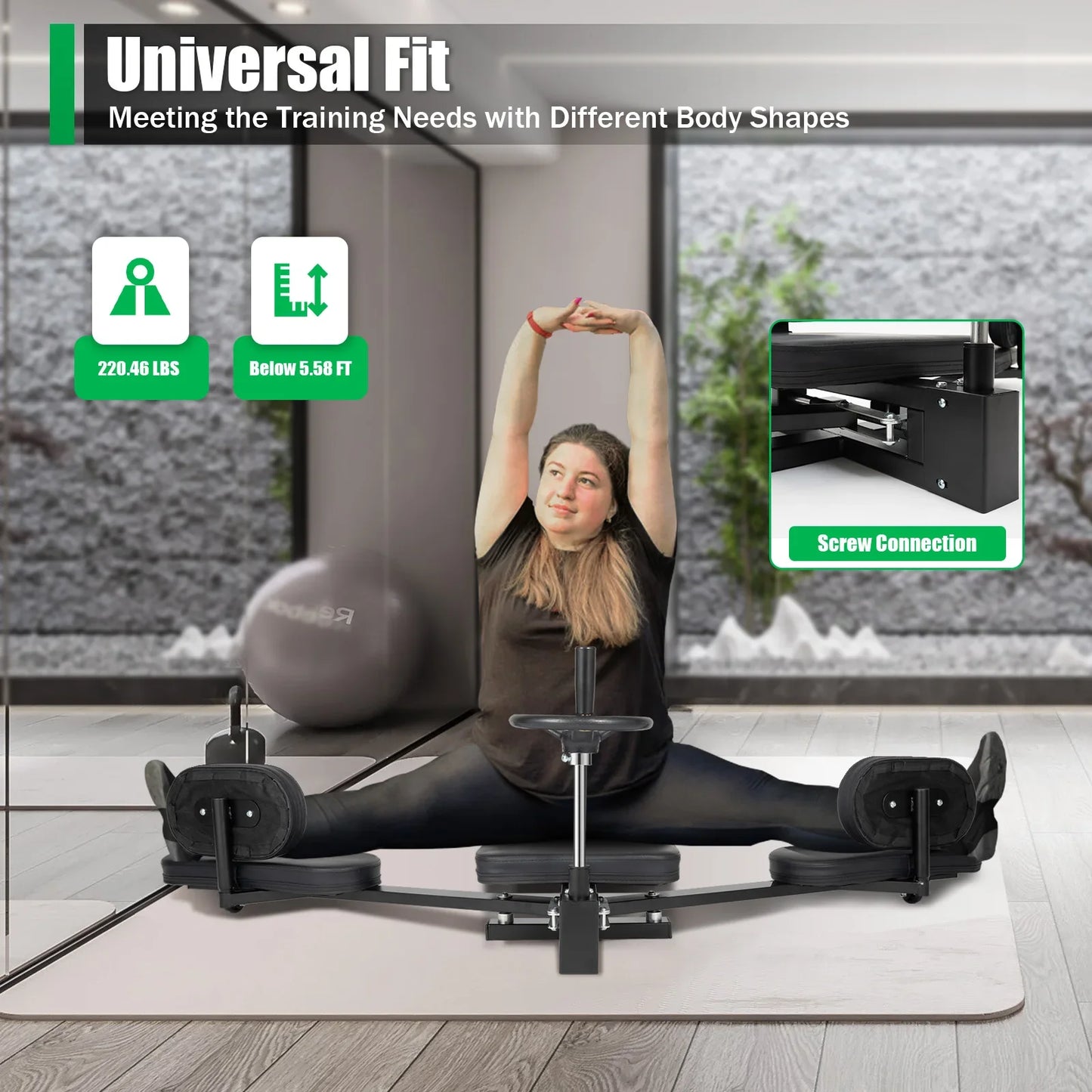 Leg Stretcher 3 Bar Spreader for Leg Flexibility and Mobility