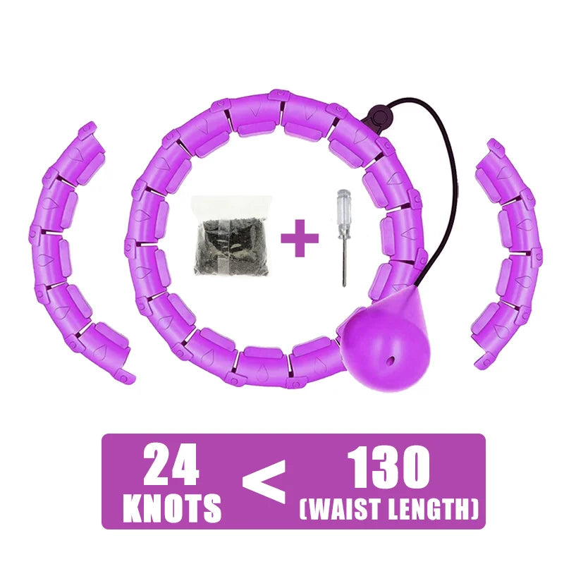 Weighted Fitness Circle Hoops For Adults 2in1 Adjustable Waist Exercise