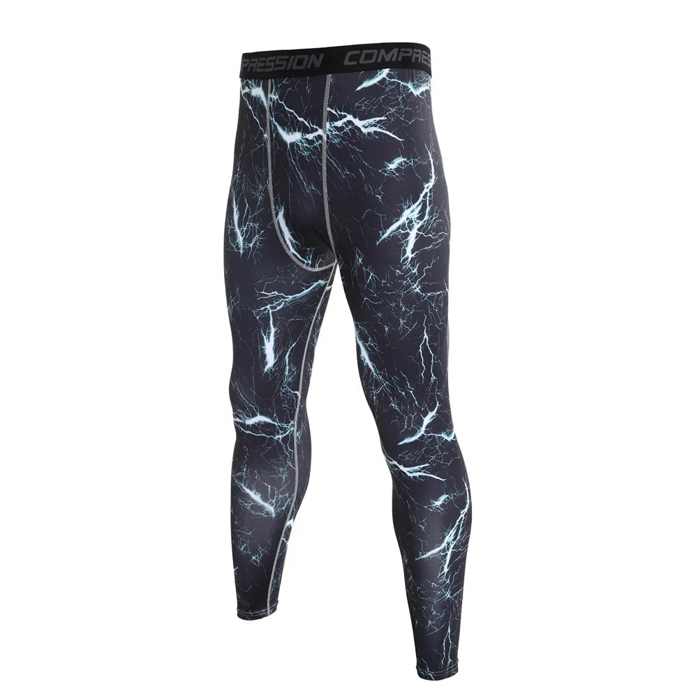NONECN Men's Running Compression Leggings Quick Dry Fitness Pants