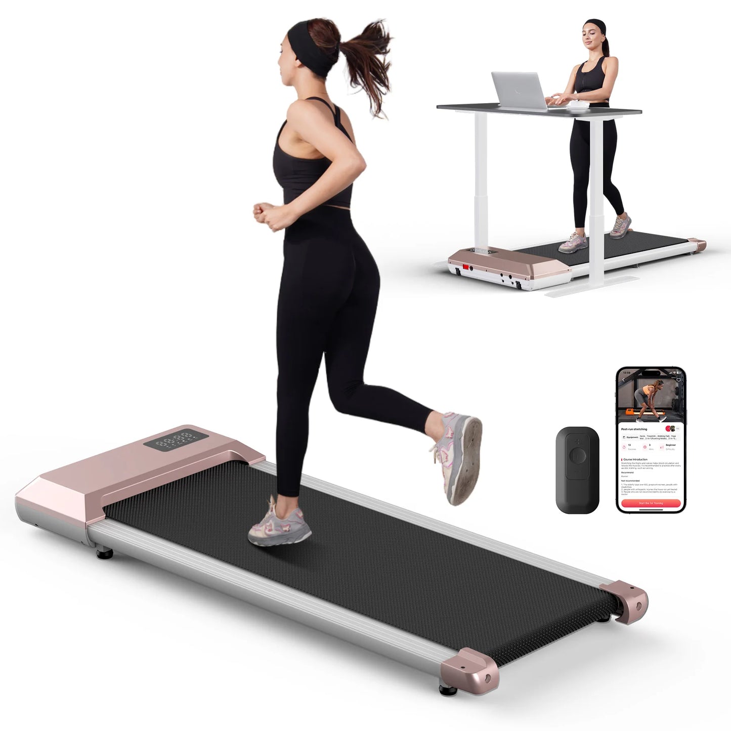 Superun 2In1 Home Treadmill Walking Running Machine