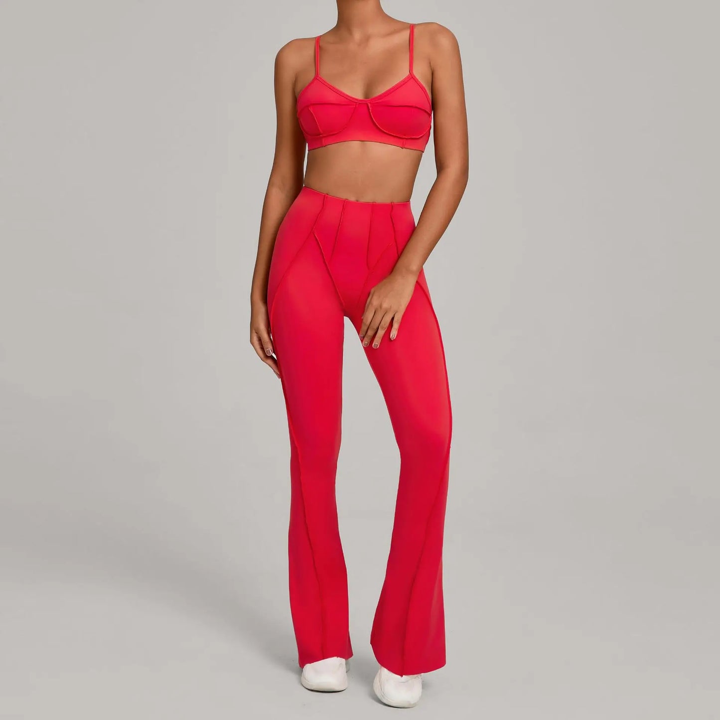 SVRNYX Seamless Yoga Set High Waist Leggings And Backless Bra