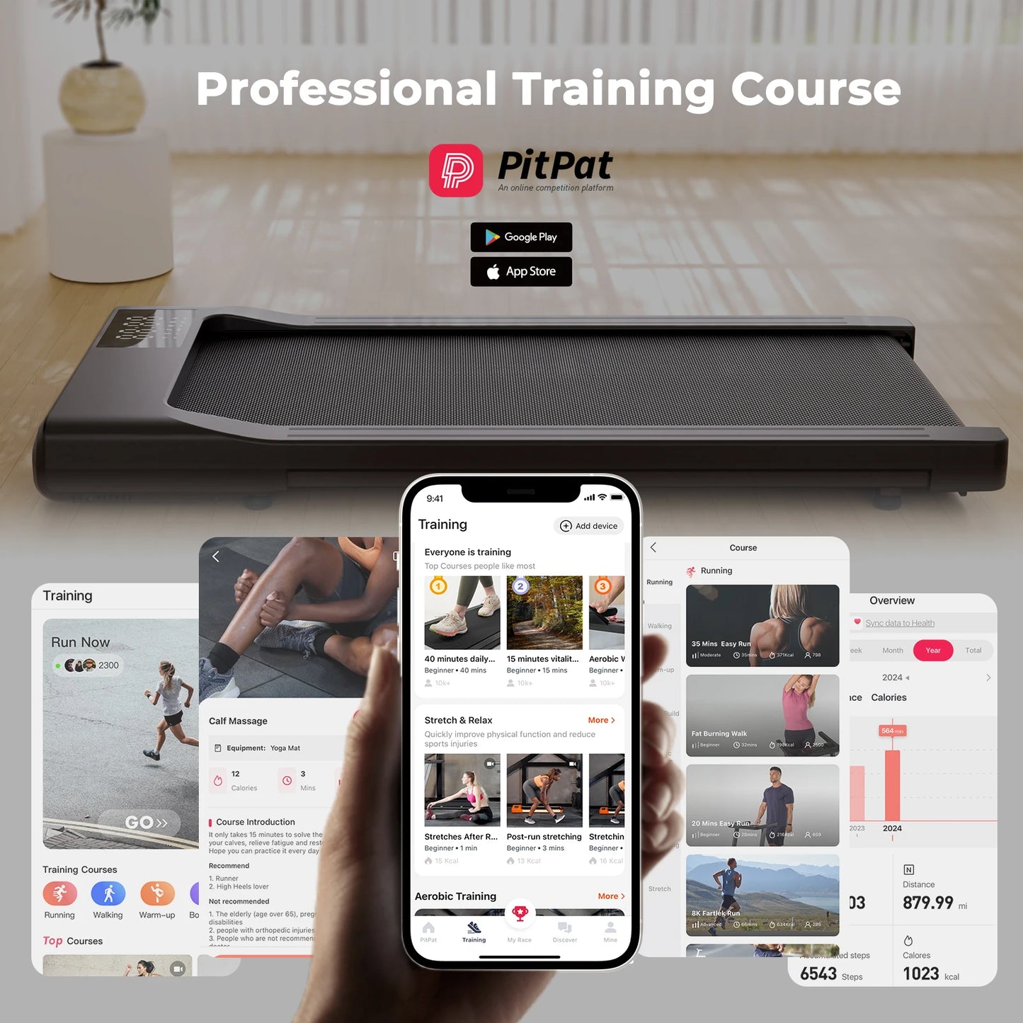 Superun 2in1 Treadmill For Home Office With Remote