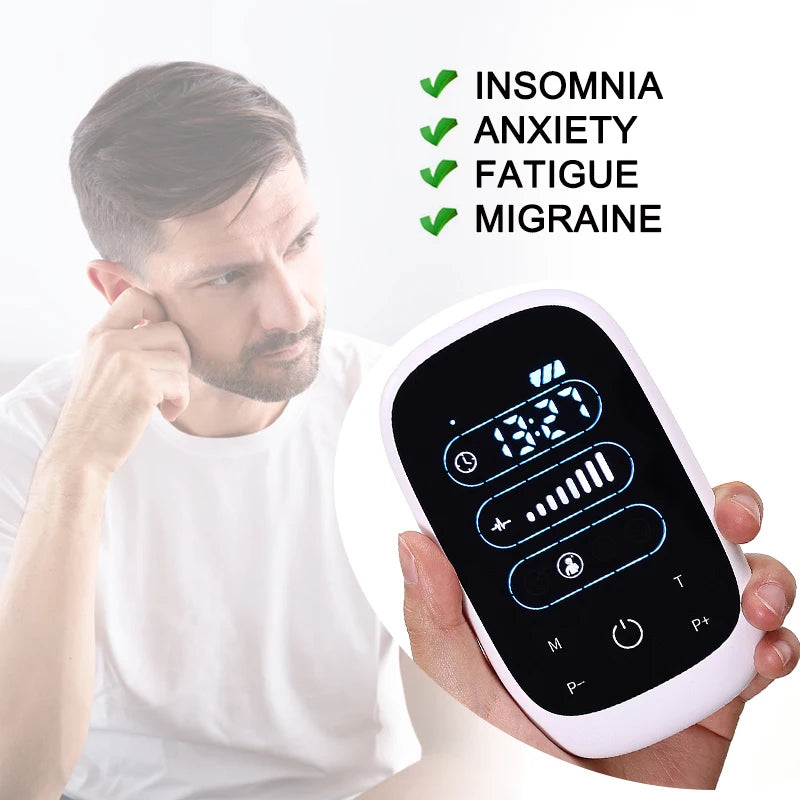 ATANGCES Insomnia Brain Stimulation Device With Ear Clip Electrode