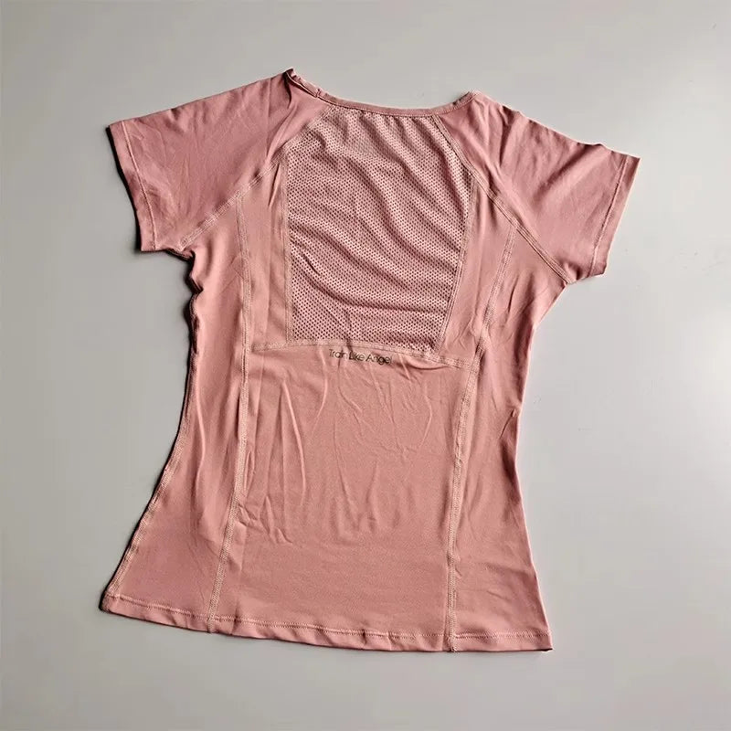Women's Mesh Quick-Dry Fitness T-Shirt For Yoga And Training