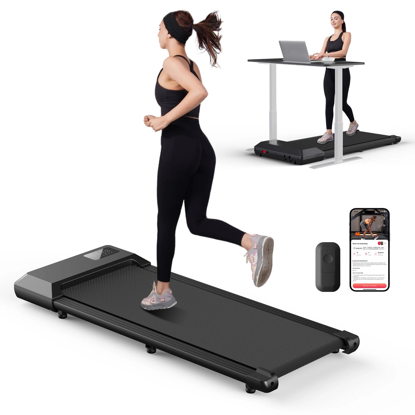 Superun 2In1 Home Treadmill Walking Running Machine