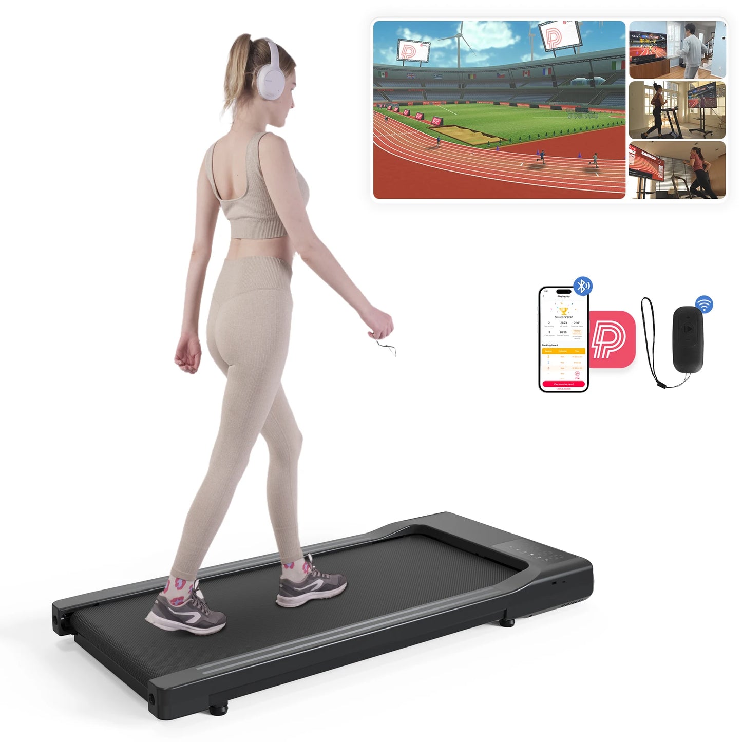 Superun 2in1 Treadmill For Home Office With Remote