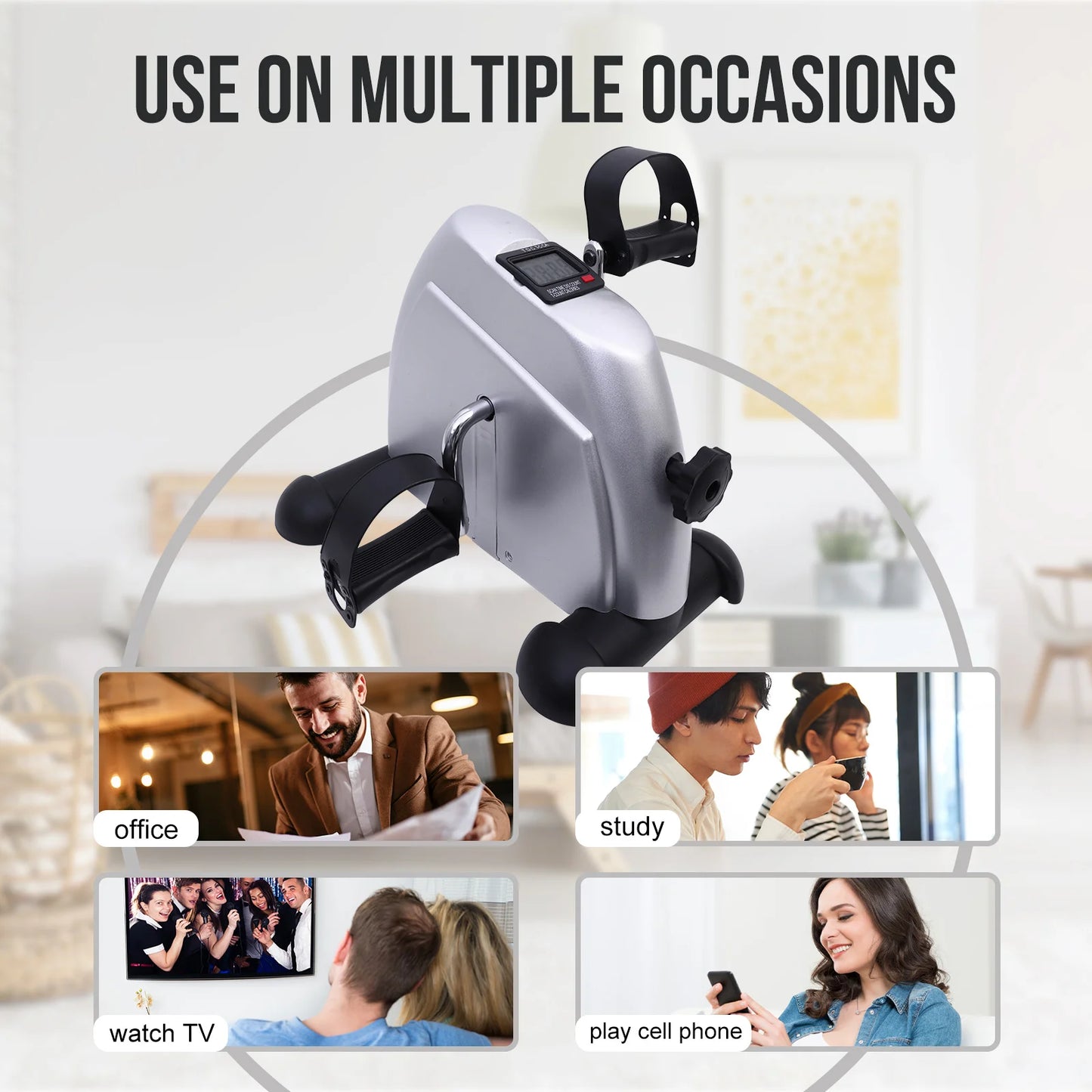 NON Mini Pedal Exercise Bike Under Desk Portable Fitness