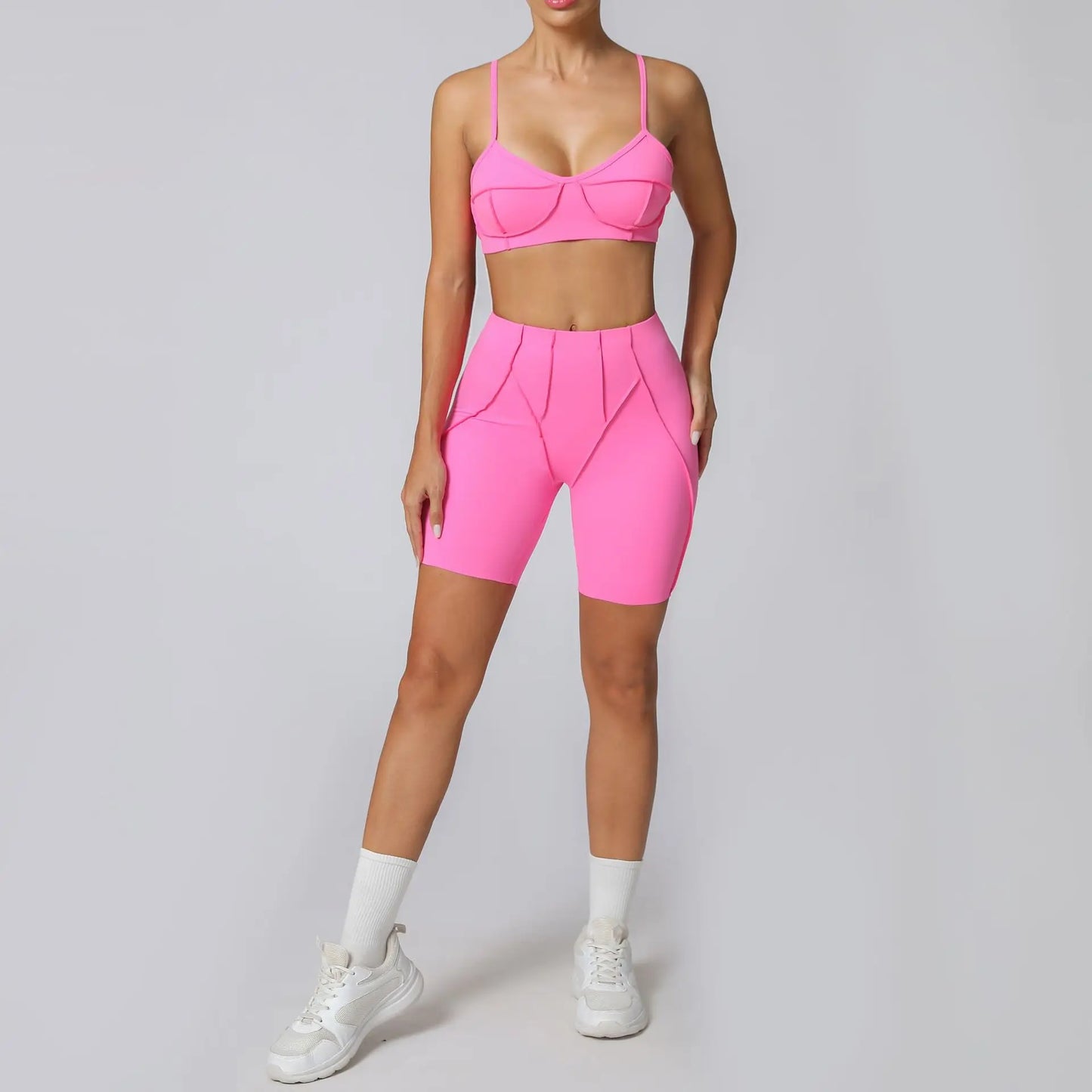 SVRNYX Seamless Yoga Set High Waist Leggings And Backless Bra