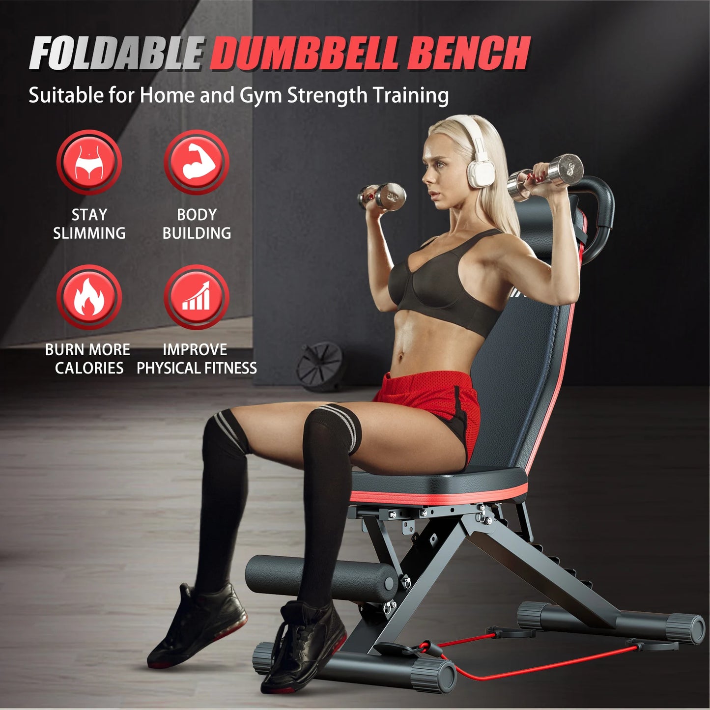 14-In-1 Foldable Dumbbell Bench for Full Body Workout