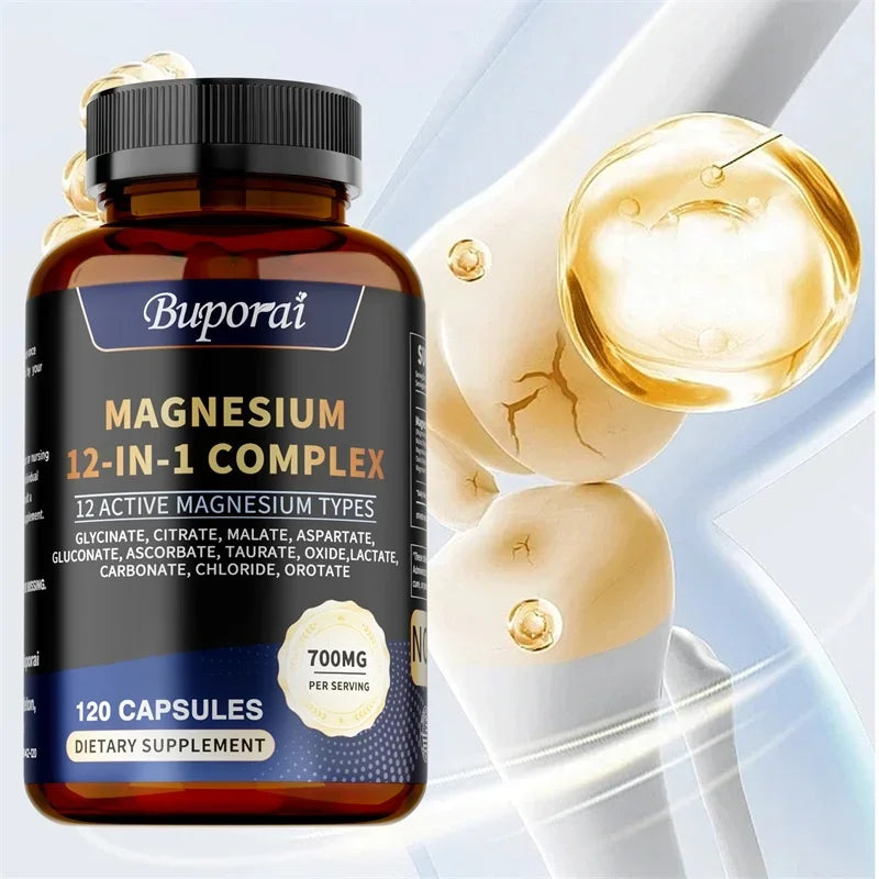 PslalaeCharge Magnesium Complex for Bone and Heart Health 120 Capsules