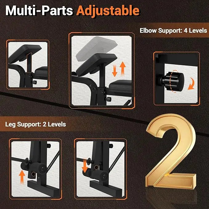 HiMISS 7-In-1 Weight Bench Set With Squat Rack Home Gym
