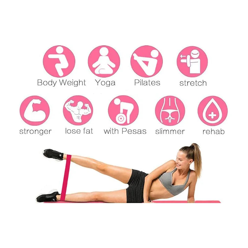 5-Piece Resistance Bands Set Latex Loop For Training