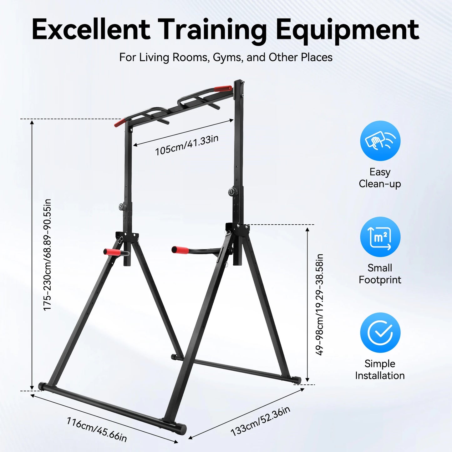 Adjustable Pull Up Bar Home Gym Station With Parallel Bars
