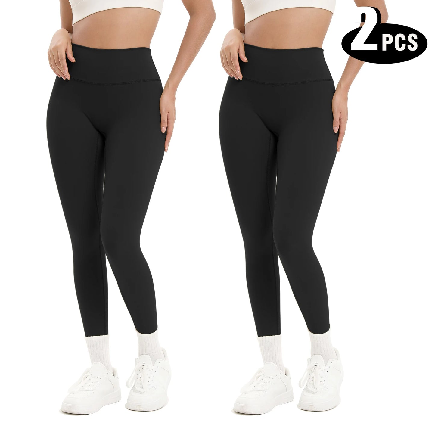 NONECN Womens High Waisted Butt Lifting Seamless Yoga Leggings Pack