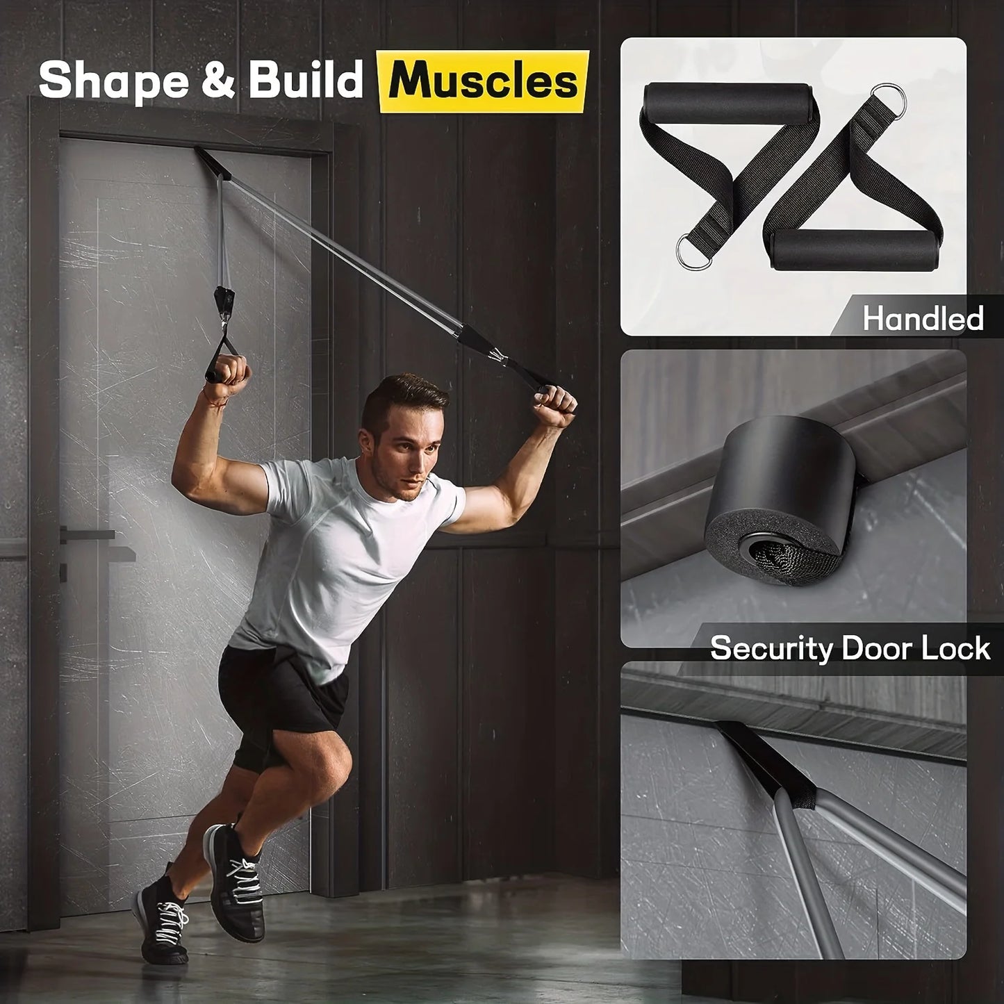 Resistance Bands Set With Door Anchor Handles And Straps