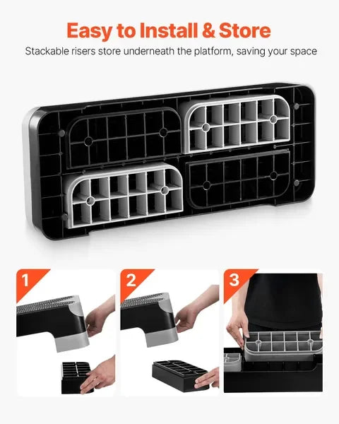 None AeroExercise Step Platform Adjustable Workout Stepper