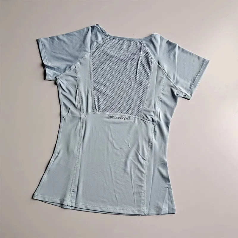 Women's Mesh Quick-Dry Fitness T-Shirt For Yoga And Training