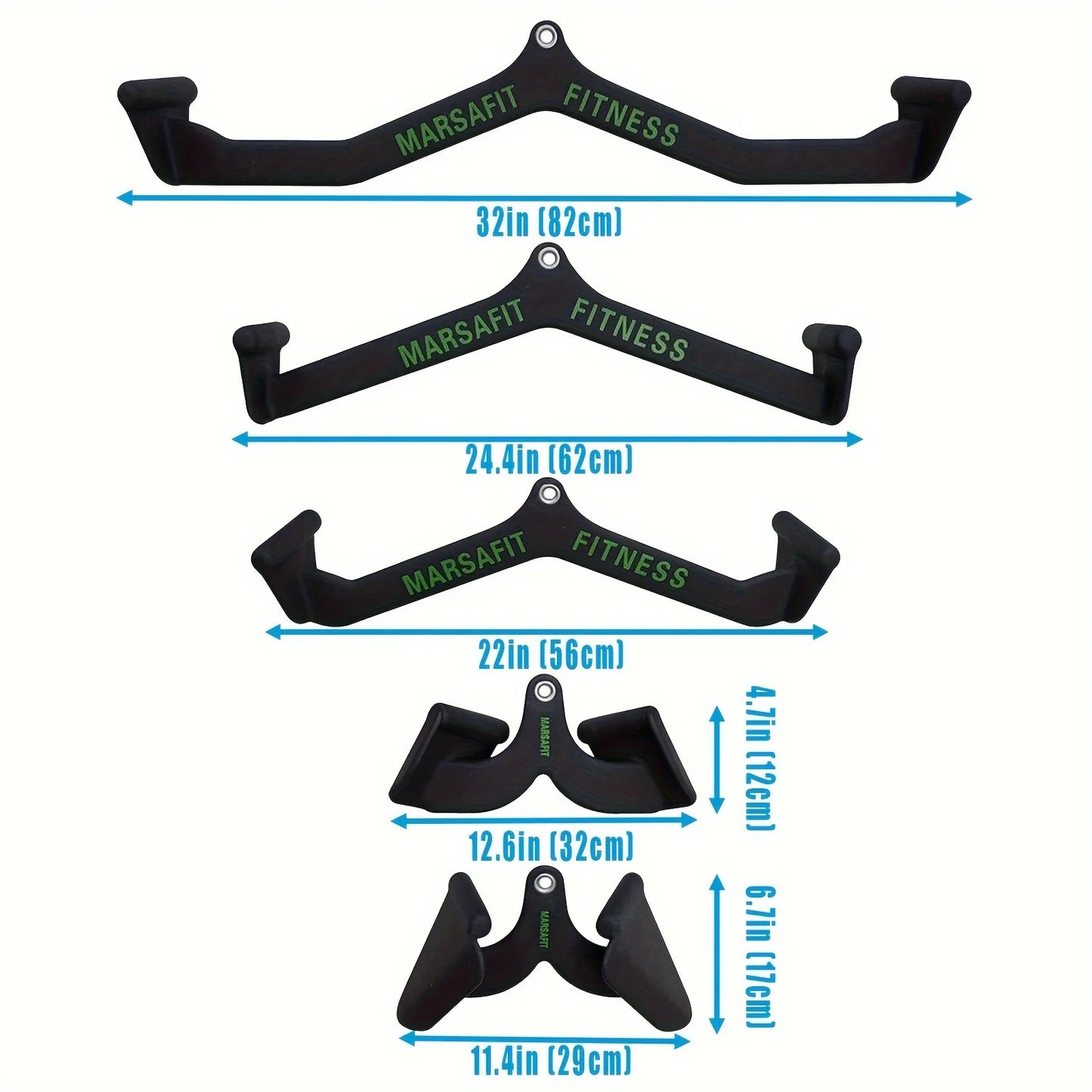 MARSAFIT Home Gym Rowing T-Bar V-Bar Cable Attachments For Strength Training