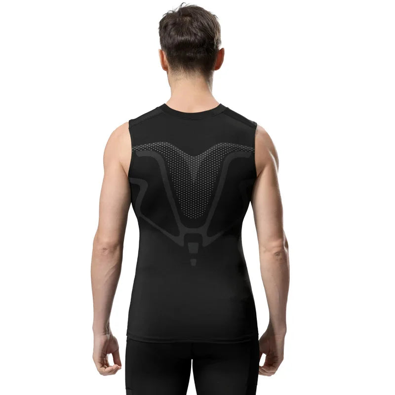Compression Tank Top For Men Gym Sleeveless Quick Dry Sportswear