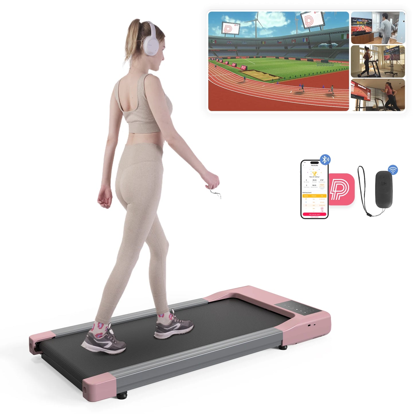 Superun 2in1 Treadmill For Home Office With Remote