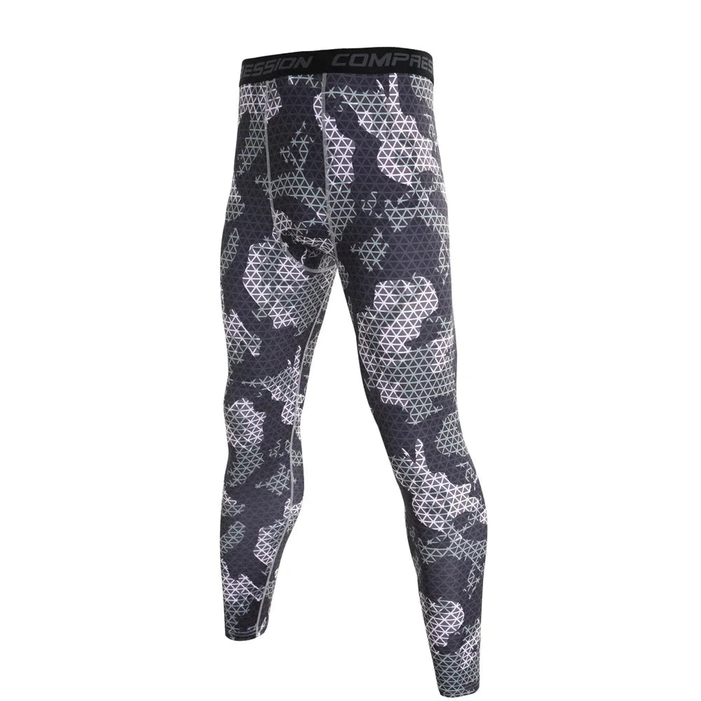 NONECN Men's Running Compression Leggings Quick Dry Fitness Pants