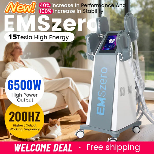 Emszero 6500W 200Hz Electromagnetic Lifter Muscle Stimulator For Body Sculpting