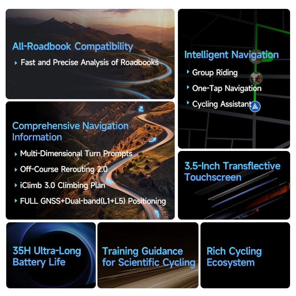 iGPSPORT Bicycle GPS Computer BiNavi Touchscreen Map Navigation IPX7 Waterproof